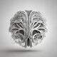 A stylized human brain
