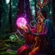 Forest Oracle Channeling Cosmic Energies at Twilight