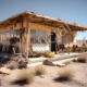 Abandoned Desert Home and Car in the Mojave Desert