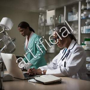 Experienced Female Doctors Working Diligently in a Medical Laboratory