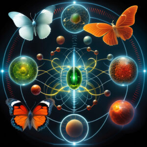 Butterflies Orbiting the Mysteries of Science and Metaphysics in Symmetry