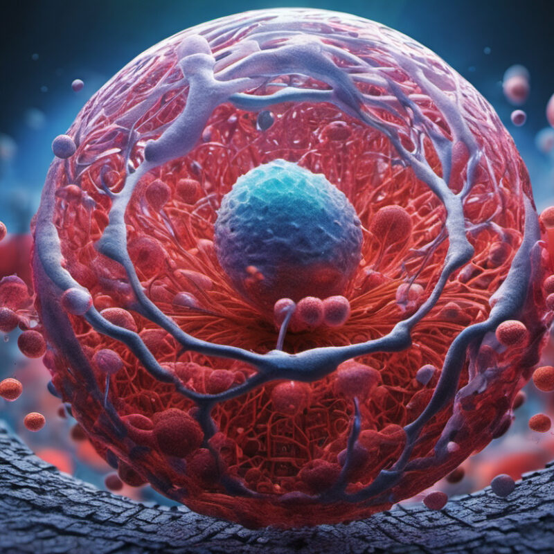 Artistic Visualization of a Cell with Detailed Structures