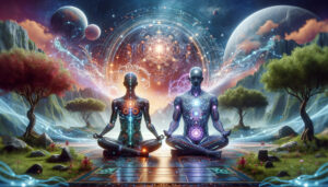 Futuristic Meditation: Cosmic Energy and Spiritual Awakening